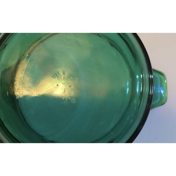 Vintage Libbey Forte Crisa Mexico Bowl Teal Green w/Handles Small Casserole Dish - Picture 5 of 6